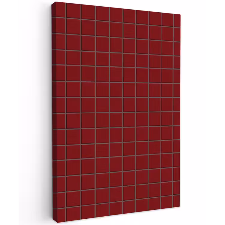 Patroon - Tegels - Burgundy Tuinposter op houten frame 2 cm dik klein 841 -3d