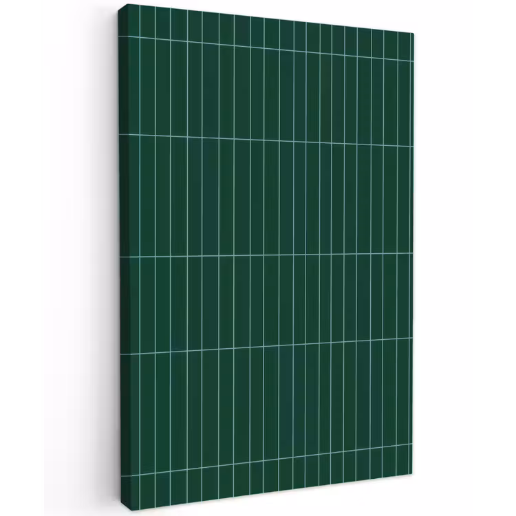 Patroon - Tegels - Donkergroen Tuinposter op houten frame 2 cm dik klein 841 -3d