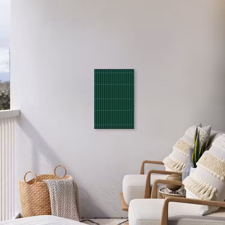 Patroon - Tegels - Donkergroen Tuinposter op houten frame 2 cm dik klein 841 -sfeer1