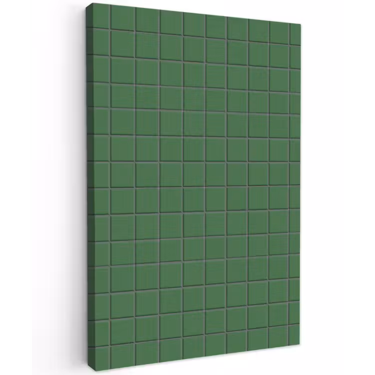 Patroon - Tegels - Groen Tuinposter op houten frame 2 cm dik klein 841 -3d