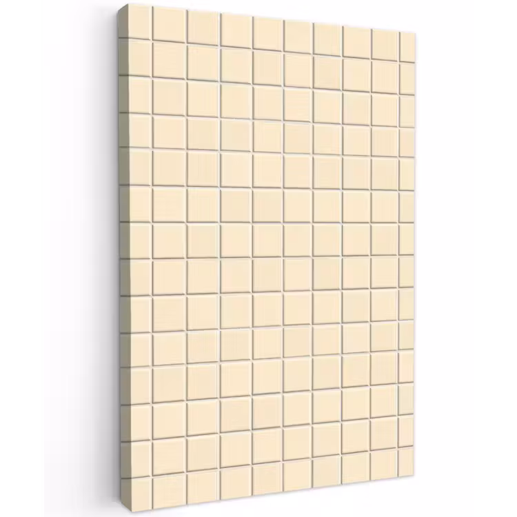 Patroon - Tegels - Gebroken - Wit Tuinposter op houten frame 2 cm dik klein 841 -3d