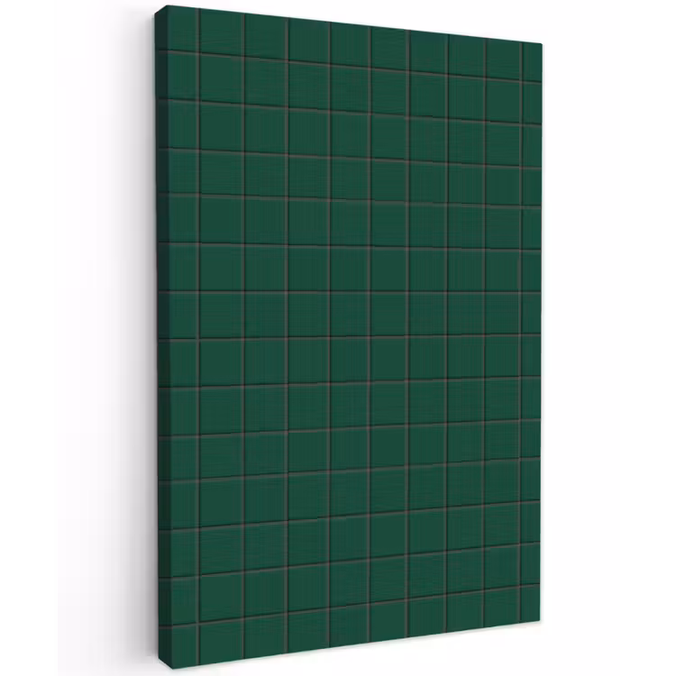 Patroon - Tegels - Dennen - Groen Tuinposter op houten frame 2 cm dik klein 841 -3d