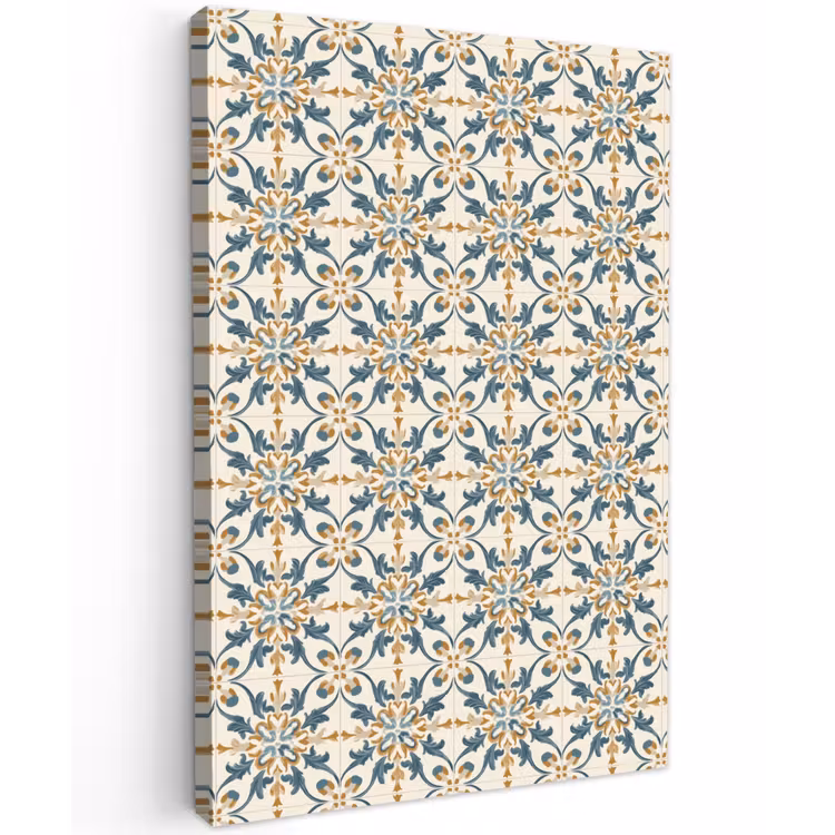 Patroon - Klassiek - Kleurrijk Tuinposter op houten frame 2 cm dik klein 841 -3d