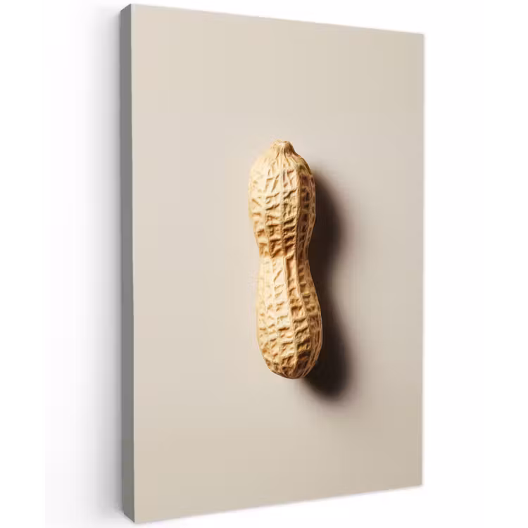 Pinda - Ruw - Beige Tuinposter op houten frame 2 cm dik klein -3d