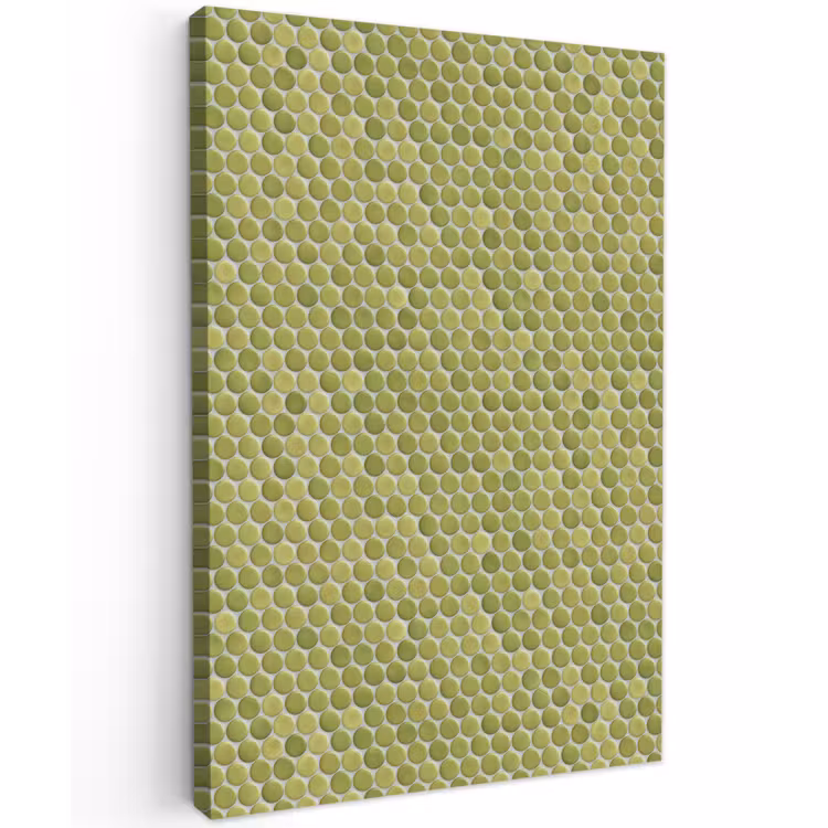 Penny - Mozaïek - Olijfgroen Tuinposter op houten frame 2 cm dik klein 841 -3d