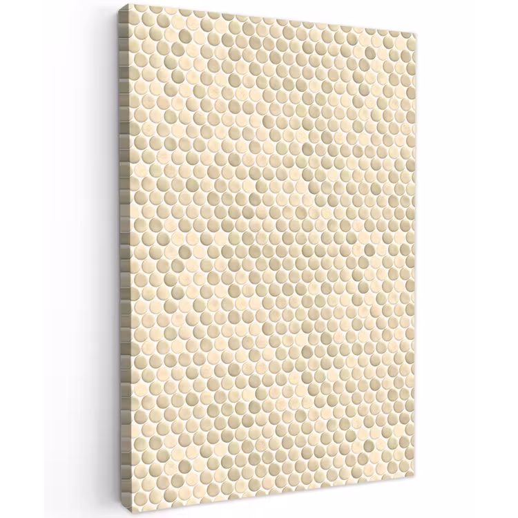 Penny - Mozaïek - Zand Tuinposter op houten frame 2 cm dik klein 841 -3d