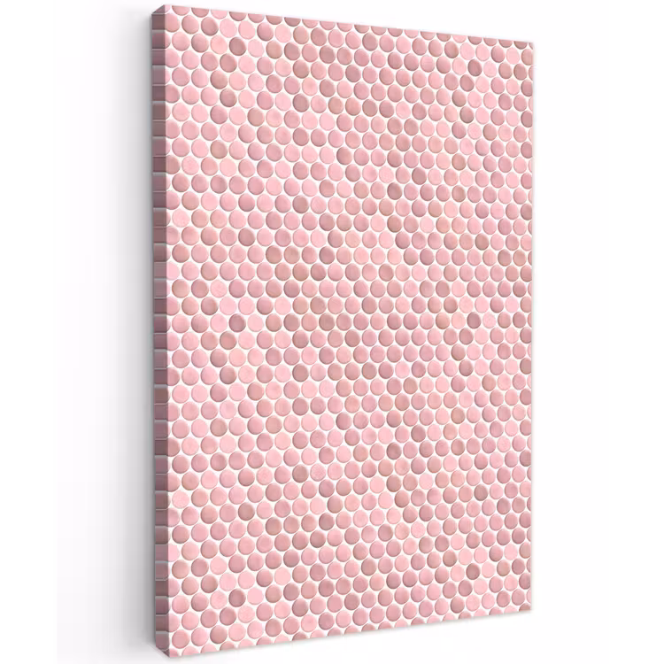 Penny - Mozaïek - Lichtroze Tuinposter op houten frame 2 cm dik klein 841 -3d