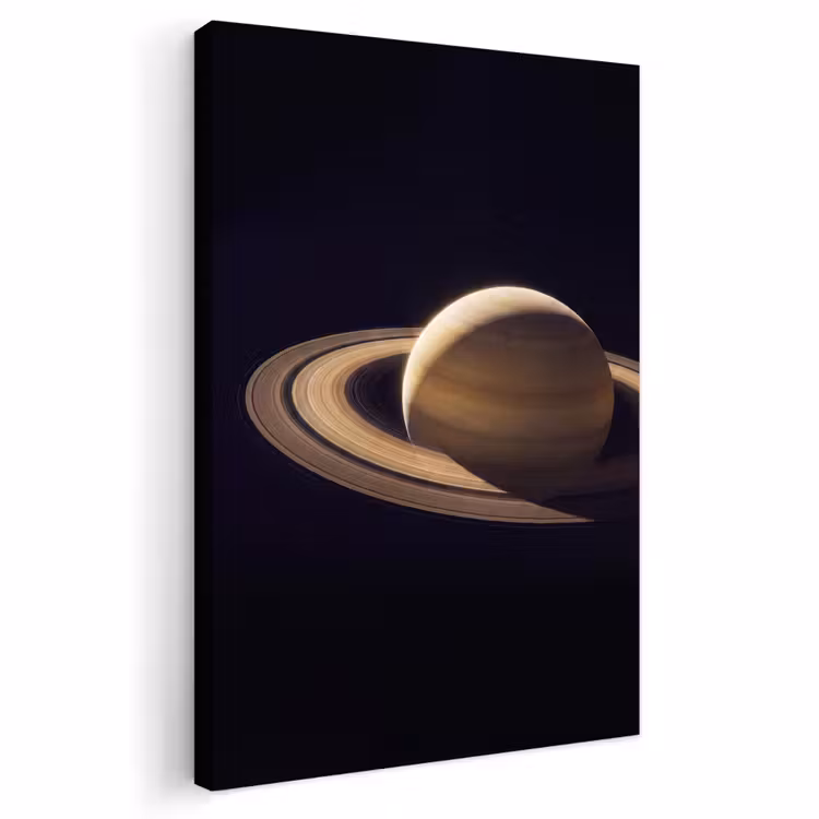 Outdoor Canvas Print - Planet - Rings - Space - Planeet - Ringen - Ruimte Tuinposter op houten frame 2 cm dik klein