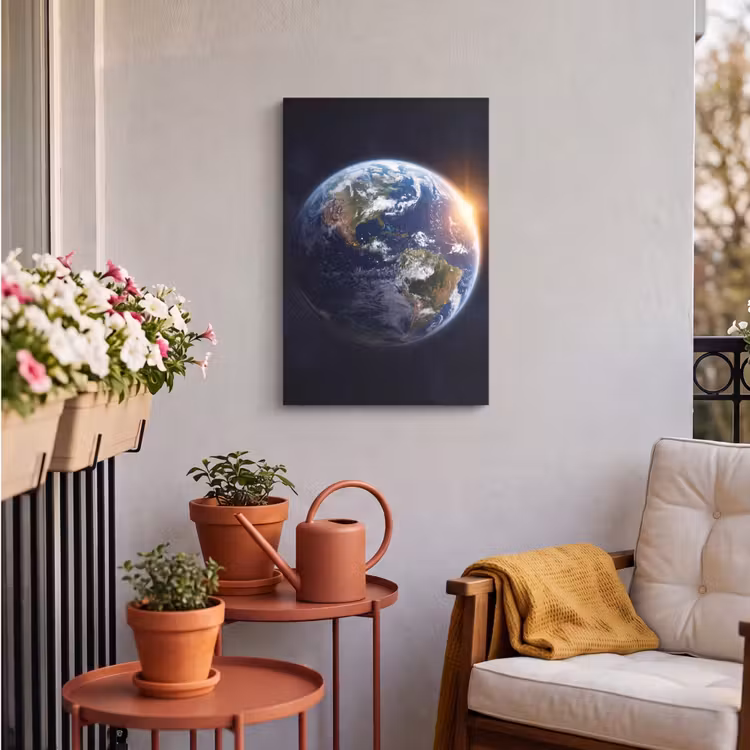 Outdoor Canvas Print - Planet - Space - Cosmos - Planeet - Ruimte - Kosmos Tuinposter op houten frame 2 cm dik klein