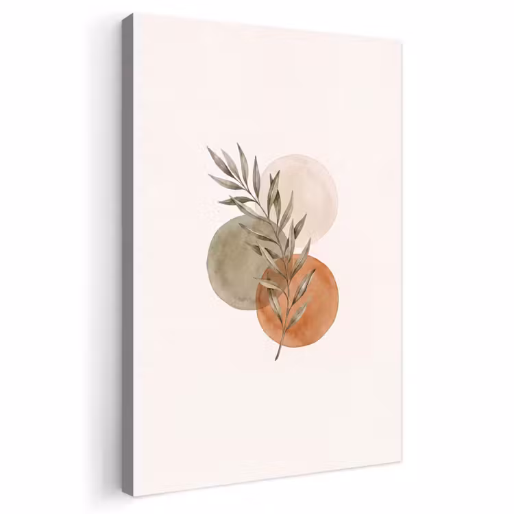 Outdoor Canvas Print - Plant - Circles - Abstract - Plant - Cirkels - Abstract Tuinposter op houten frame 2 cm dik klein