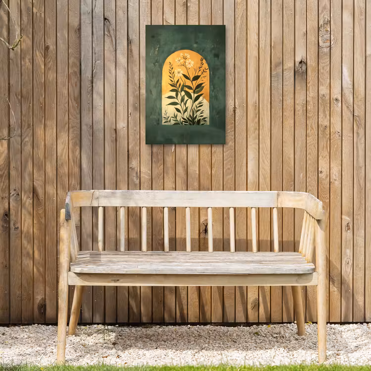 Plant - Bloemen - Wit Tuinposter op houten frame 2 cm dik klein -sfeer4