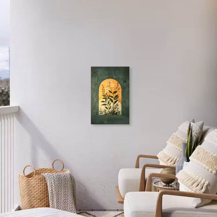 Plant - Bloemen - Wit Tuinposter op houten frame 2 cm dik klein -sfeer1