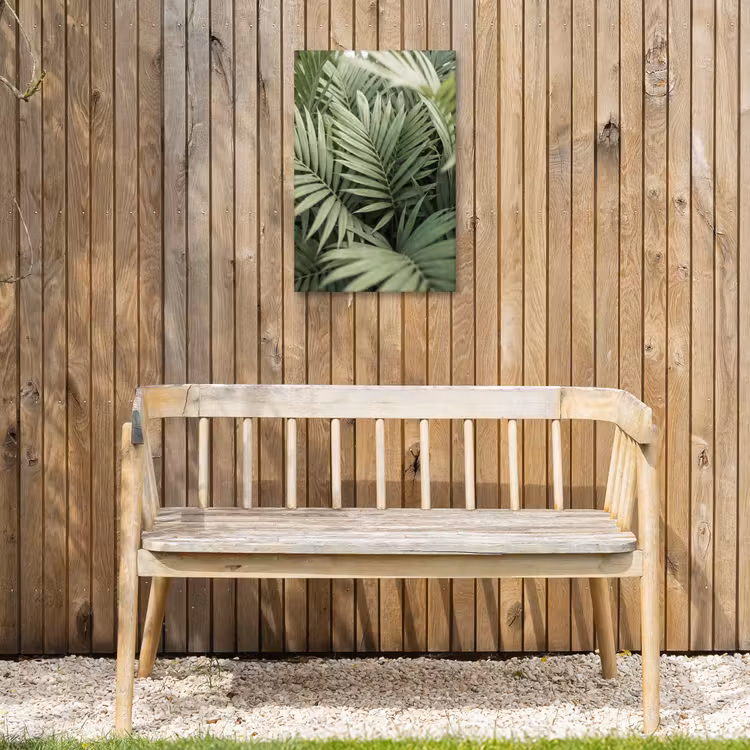 Plant - Palmbladeren - Natuur - Groen Tuinposter op houten frame 2 cm dik klein -sfeer4