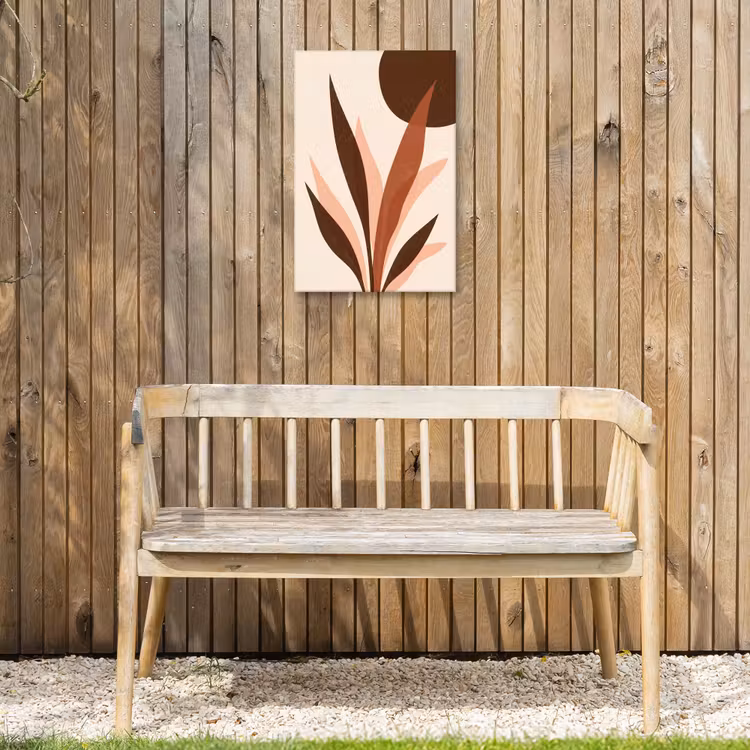 Planten - Abstract - Natuur - Bruin Tuinposter op houten frame 2 cm dik klein -sfeer4