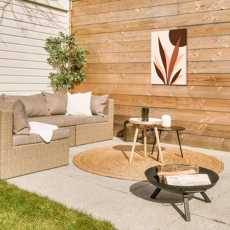 Planten - Abstract - Natuur - Bruin Tuinposter op houten frame 2 cm dik klein -sfeer2