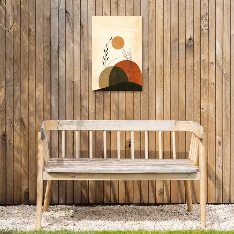 Planten - Abstract - Vormen Tuinposter op houten frame 2 cm dik klein -sfeer4