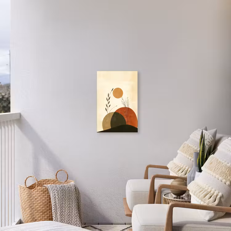 Planten - Abstract - Vormen Tuinposter op houten frame 2 cm dik klein -sfeer1