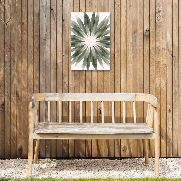 Planten - Abstract - Waterverf - Groen - Natuur Tuinposter op houten frame 2 cm dik klein -sfeer4