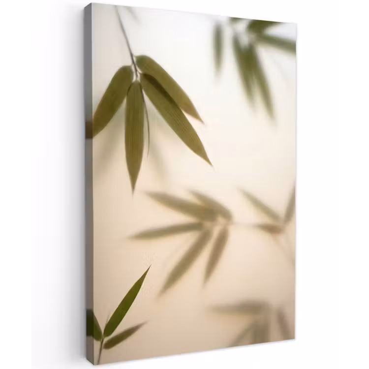 Planten - Bladeren - Natuur - Groen Tuinposter op houten frame 2 cm dik klein -3d