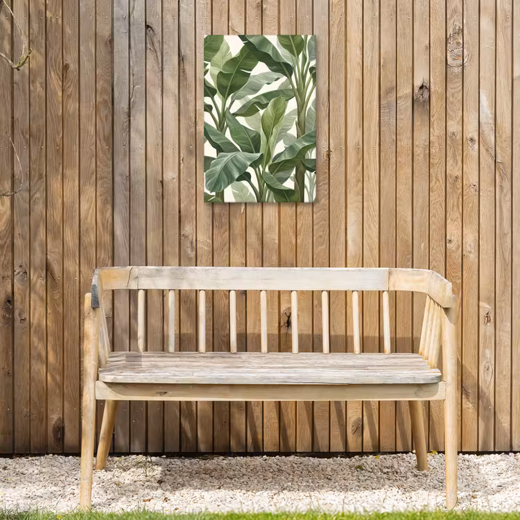 Planten - Bladeren - Tropisch - Groen Tuinposter op houten frame 2 cm dik klein -sfeer4