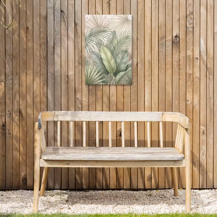 Planten - Tropisch - Bladeren - Groen - Natuur Tuinposter op houten frame 2 cm dik klein -sfeer4