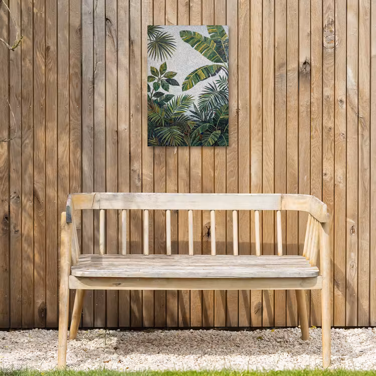 Planten - Tropisch - Mozaïek - Groen - Natuur Tuinposter op houten frame 2 cm dik klein -sfeer4