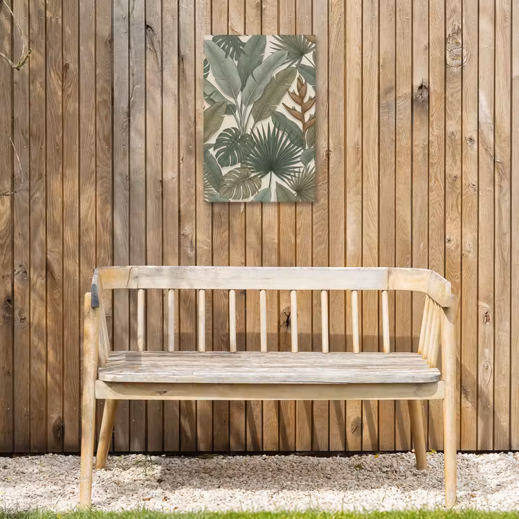 Planten - Tropisch - Natuur - Illustratie - Groen Tuinposter op houten frame 2 cm dik klein -sfeer4