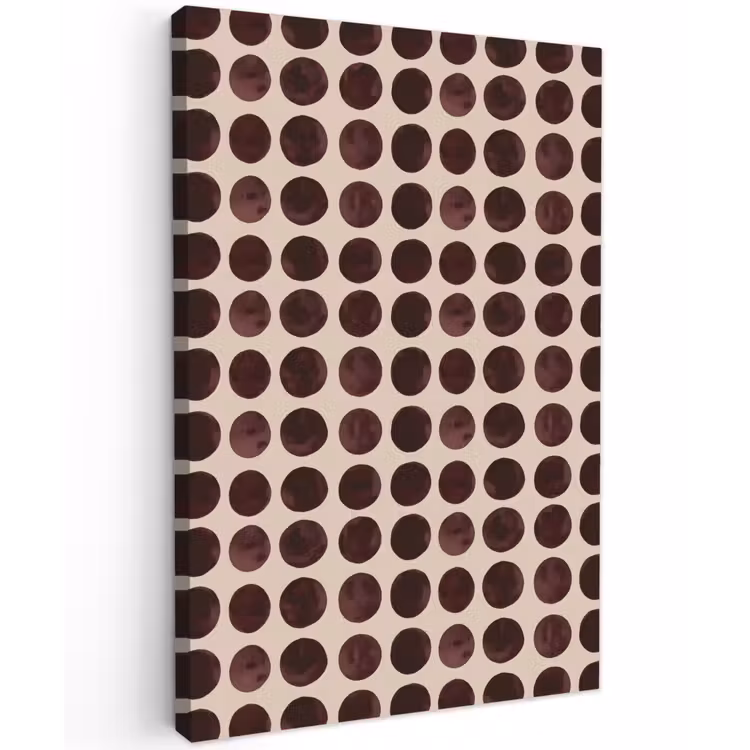 Stippen - Patroon - Bruin Tuinposter op houten frame 2 cm dik klein 841 -3d