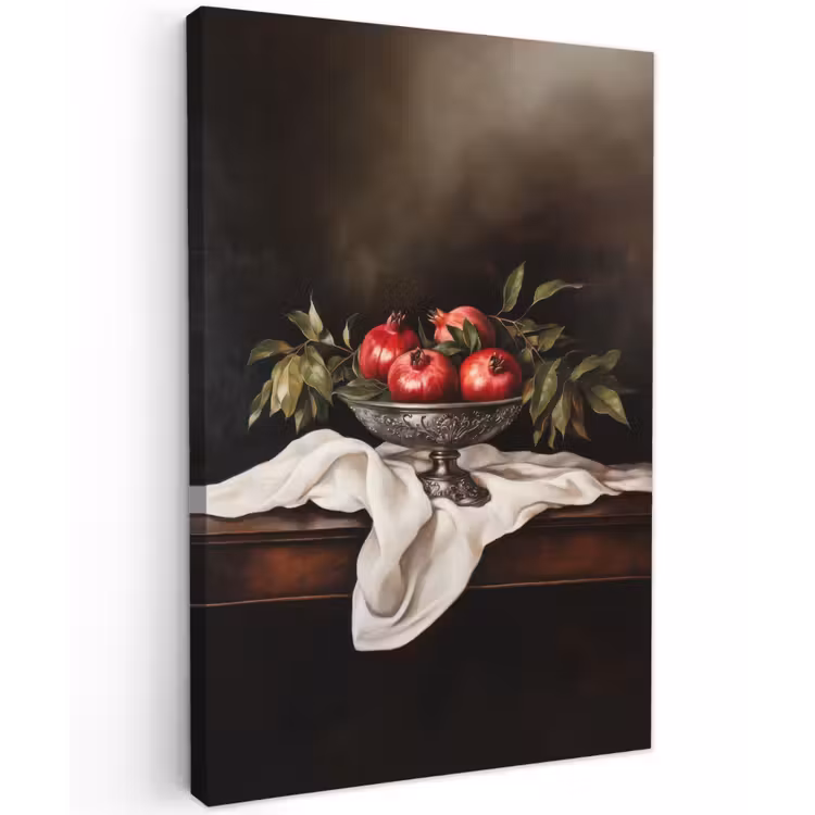 Granaatappels - Klassiek - Vintage Tuinposter op houten frame 2 cm dik klein -3d