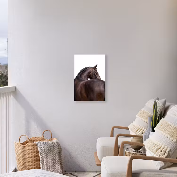 Portret - Paard - Elegant Tuinposter op houten frame 2 cm dik klein -sfeer1