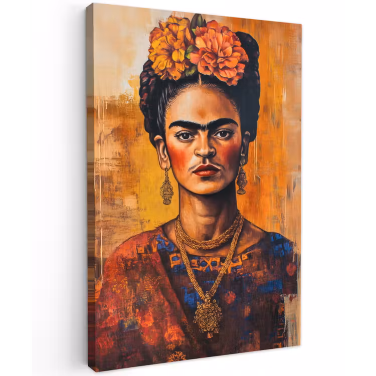 Portret - Sieraden - Schilderachtig Tuinposter op houten frame 2 cm dik klein -3d