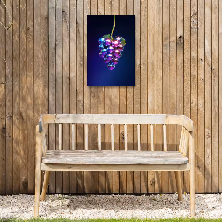 Paars - Disco - Feest - Druif Tuinposter op houten frame 2 cm dik klein -sfeer4