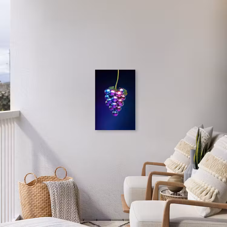 Paars - Disco - Feest - Druif Tuinposter op houten frame 2 cm dik klein -sfeer1