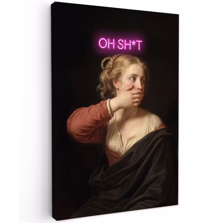 Quote - Neon - vrouw Tuinposter op houten frame 2 cm dik klein -3d