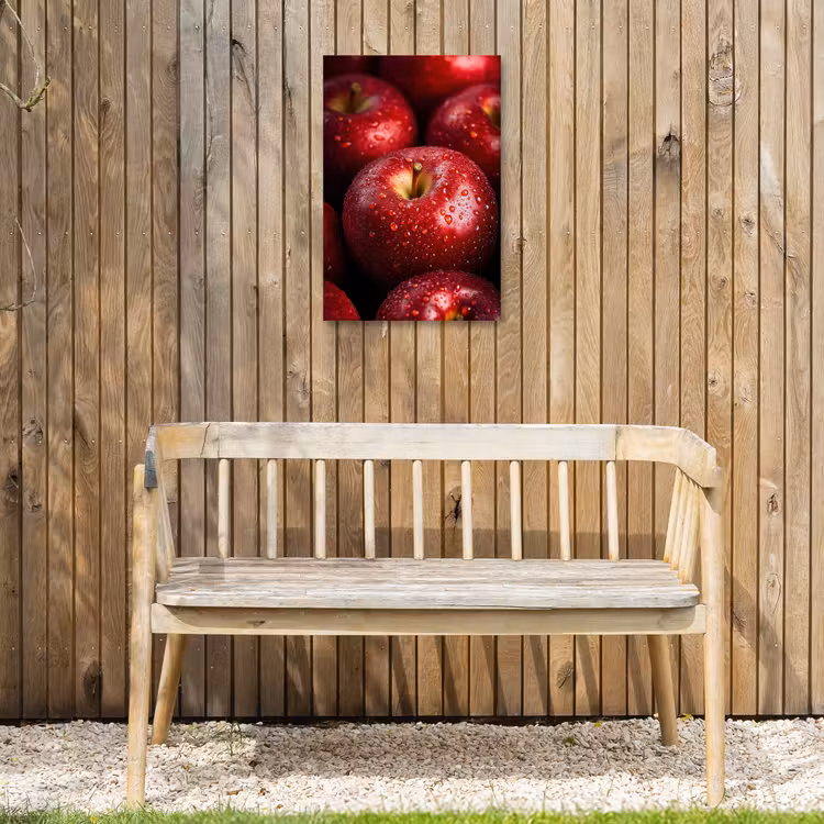 Rood - Appels - Fruit Tuinposter op houten frame 2 cm dik klein -sfeer4