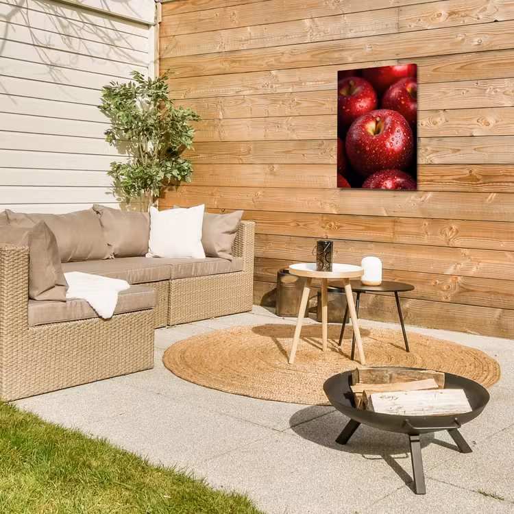Rood - Appels - Fruit Tuinposter op houten frame 2 cm dik klein -sfeer2
