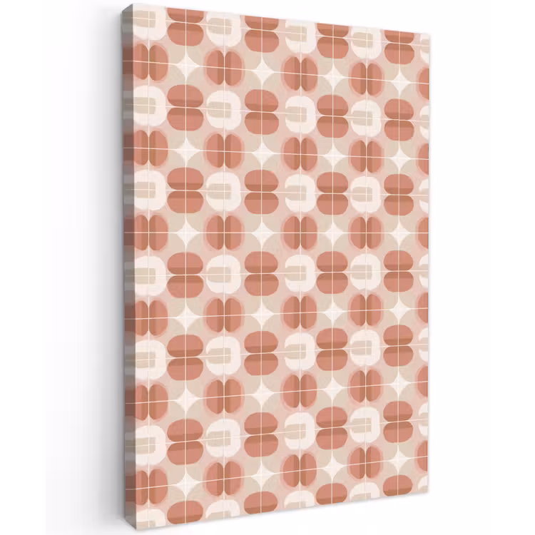 Retro - Klassiek - Roze Tuinposter op houten frame 2 cm dik klein 841 -3d