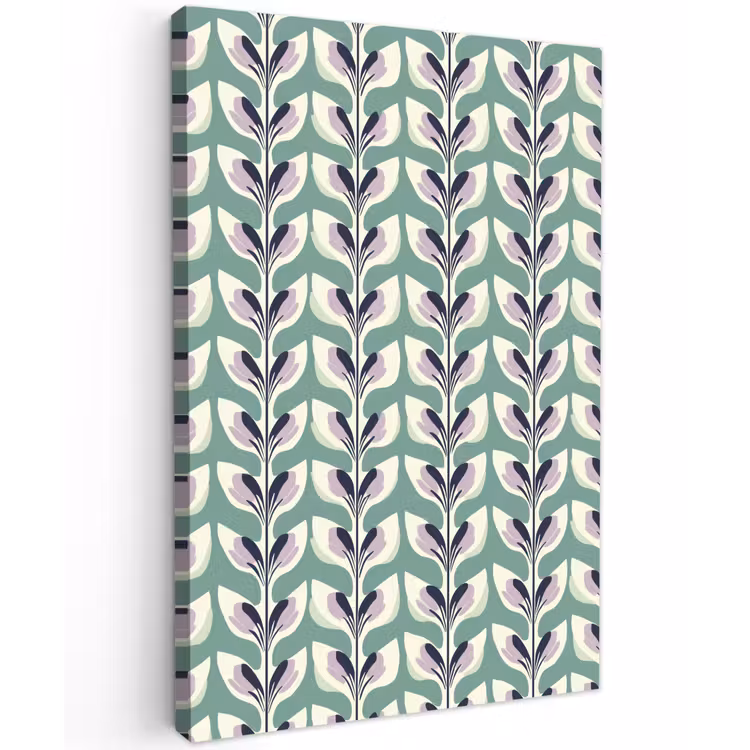 Retro - Modern - Groen Tuinposter op houten frame 2 cm dik klein 841 -3d
