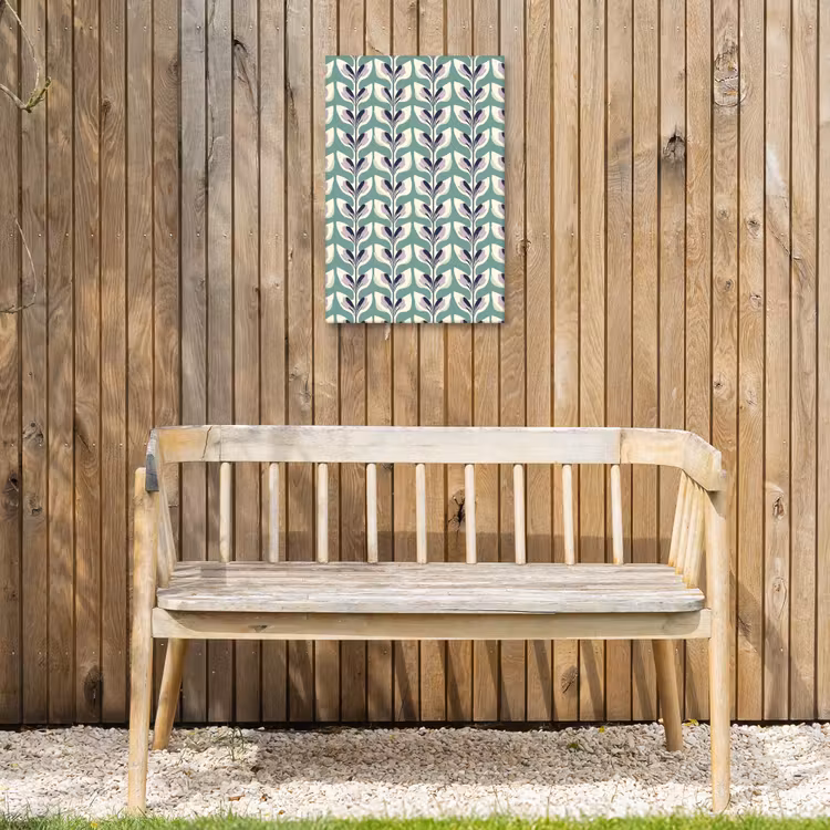 Retro - Modern - Groen Tuinposter op houten frame 2 cm dik klein 841 -sfeer4