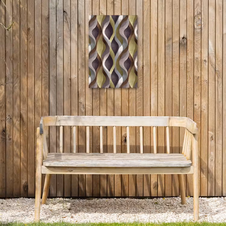 Retro - Banen - Kleurrijk Tuinposter op houten frame 2 cm dik klein 841 -sfeer4
