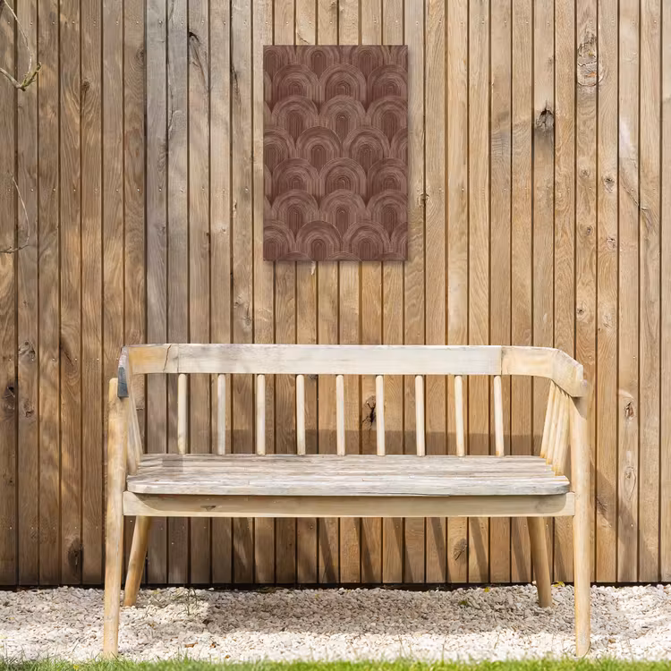 Ritmisch - Effect - Bruin Tuinposter op houten frame 2 cm dik klein 841 -sfeer4
