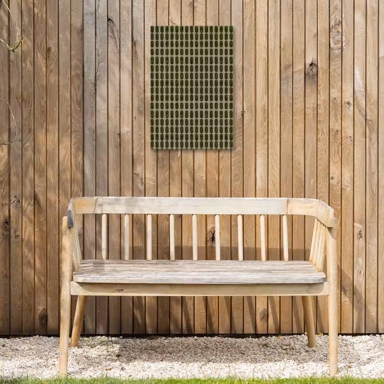 Ritmisch - Effect - Groen Tuinposter op houten frame 2 cm dik klein 841 -sfeer4