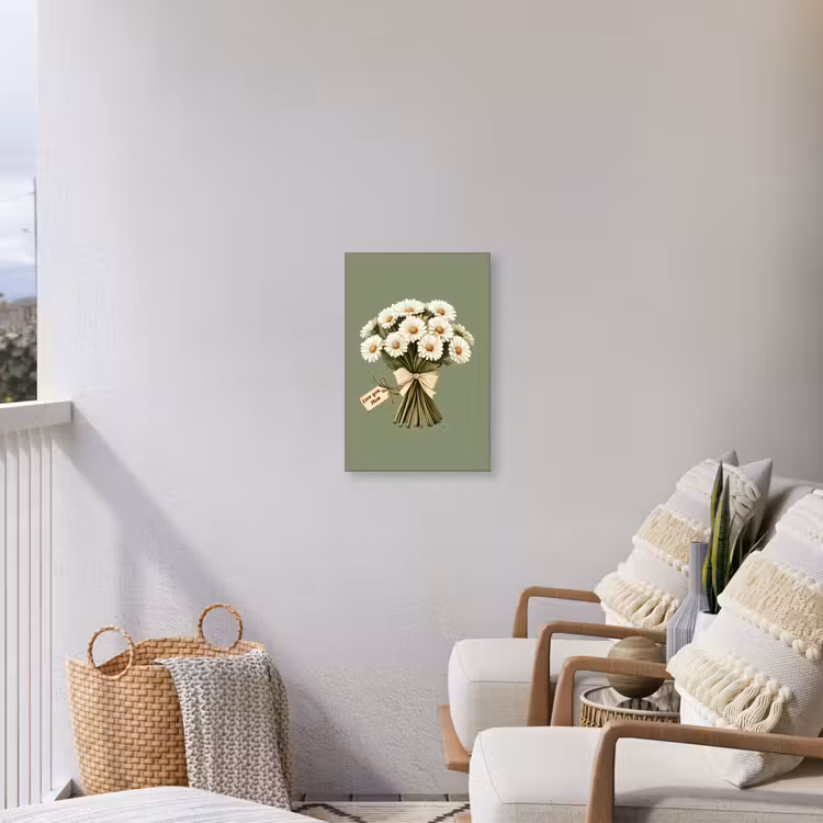 Lint - Boeket - Groen - Quote Tuinposter op houten frame 2 cm dik klein -sfeer1