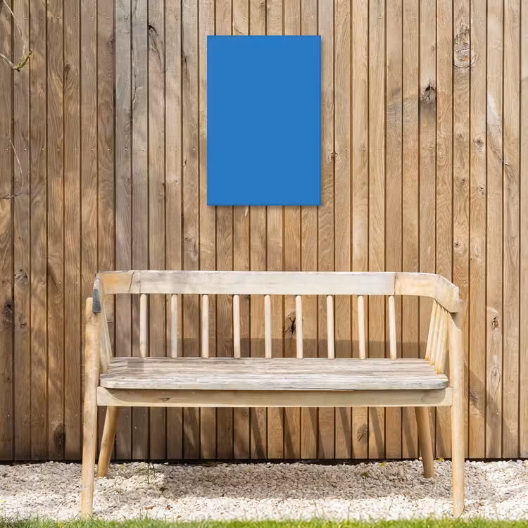 Royal - Blue - Blauw Tuinposter op houten frame 2 cm dik klein 841 -sfeer4