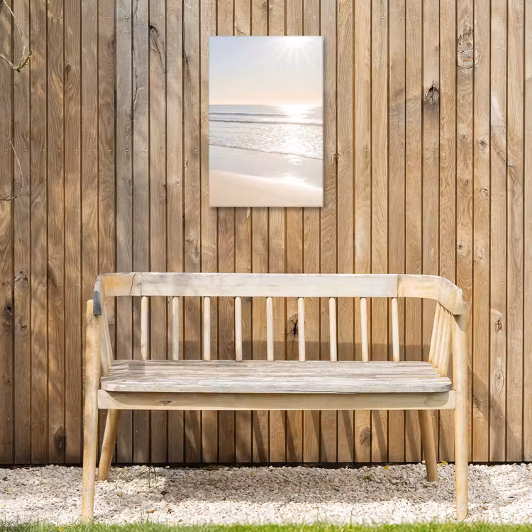 Zee - Zon - Zand Tuinposter op houten frame 2 cm dik klein -sfeer4