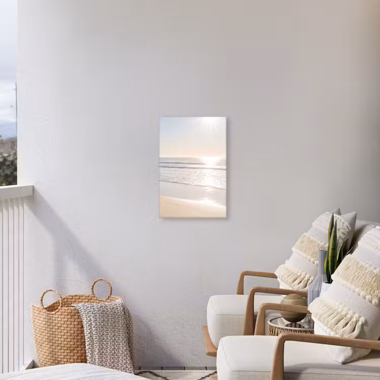 Zee - Zon - Zand Tuinposter op houten frame 2 cm dik klein -sfeer1