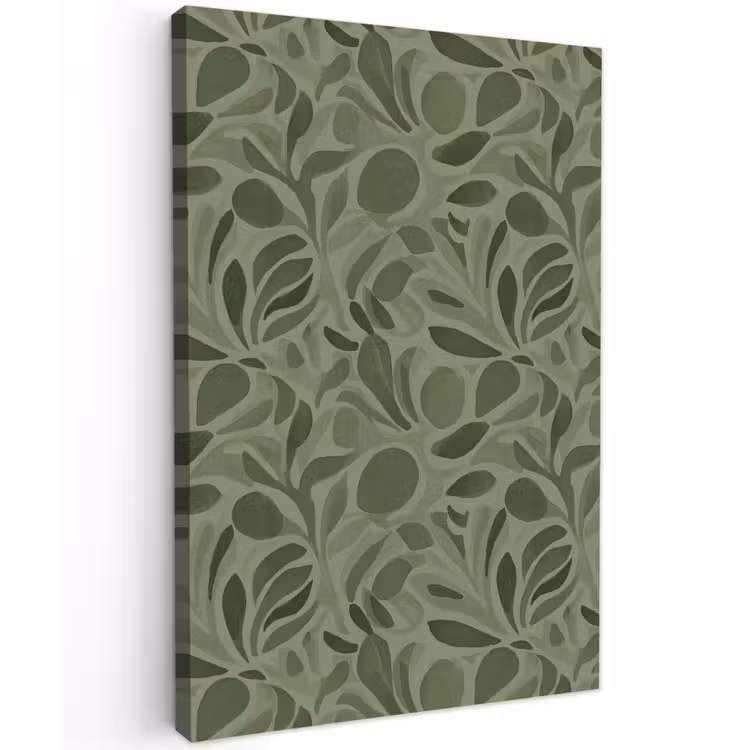 Sereen - Bladeren - Groen Tuinposter op houten frame 2 cm dik klein 841 -3d