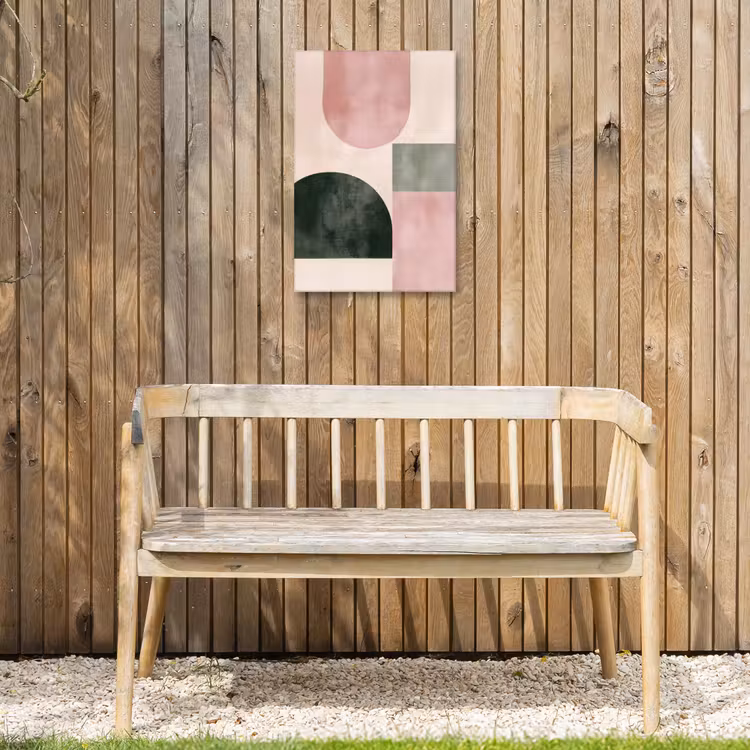 Vormen - Abstract - Cirkel - Zwart Tuinposter op houten frame 2 cm dik klein -sfeer4