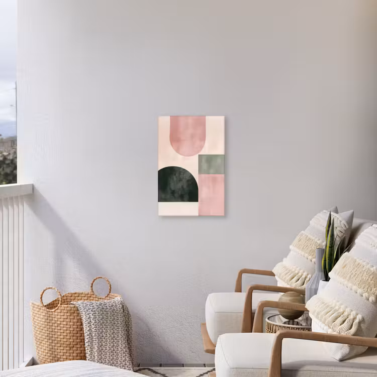 Vormen - Abstract - Cirkel - Zwart Tuinposter op houten frame 2 cm dik klein -sfeer1