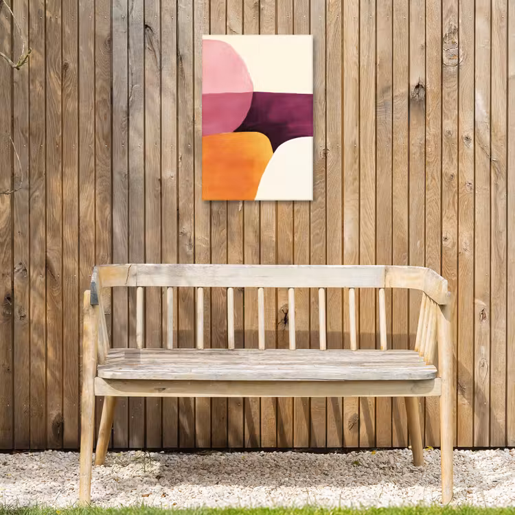 Vormen - Abstract - Kleurrijk Tuinposter op houten frame 2 cm dik klein -sfeer4